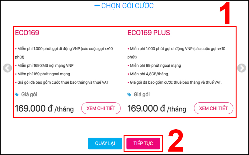 Chọn gói cước phù hợp với nhu cầu sử dụng